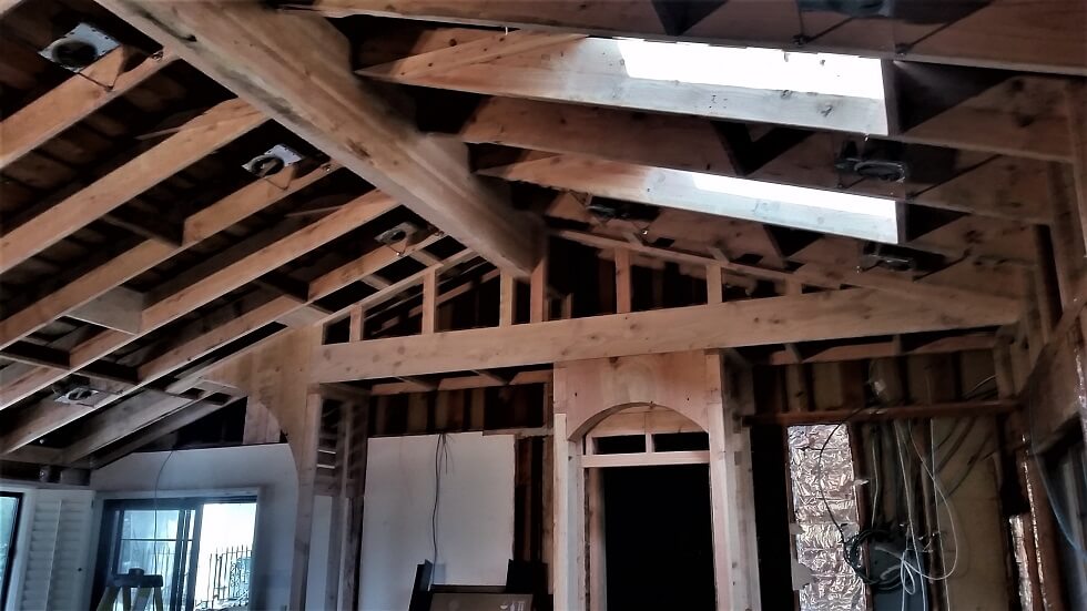 Tuscan villa roof framing