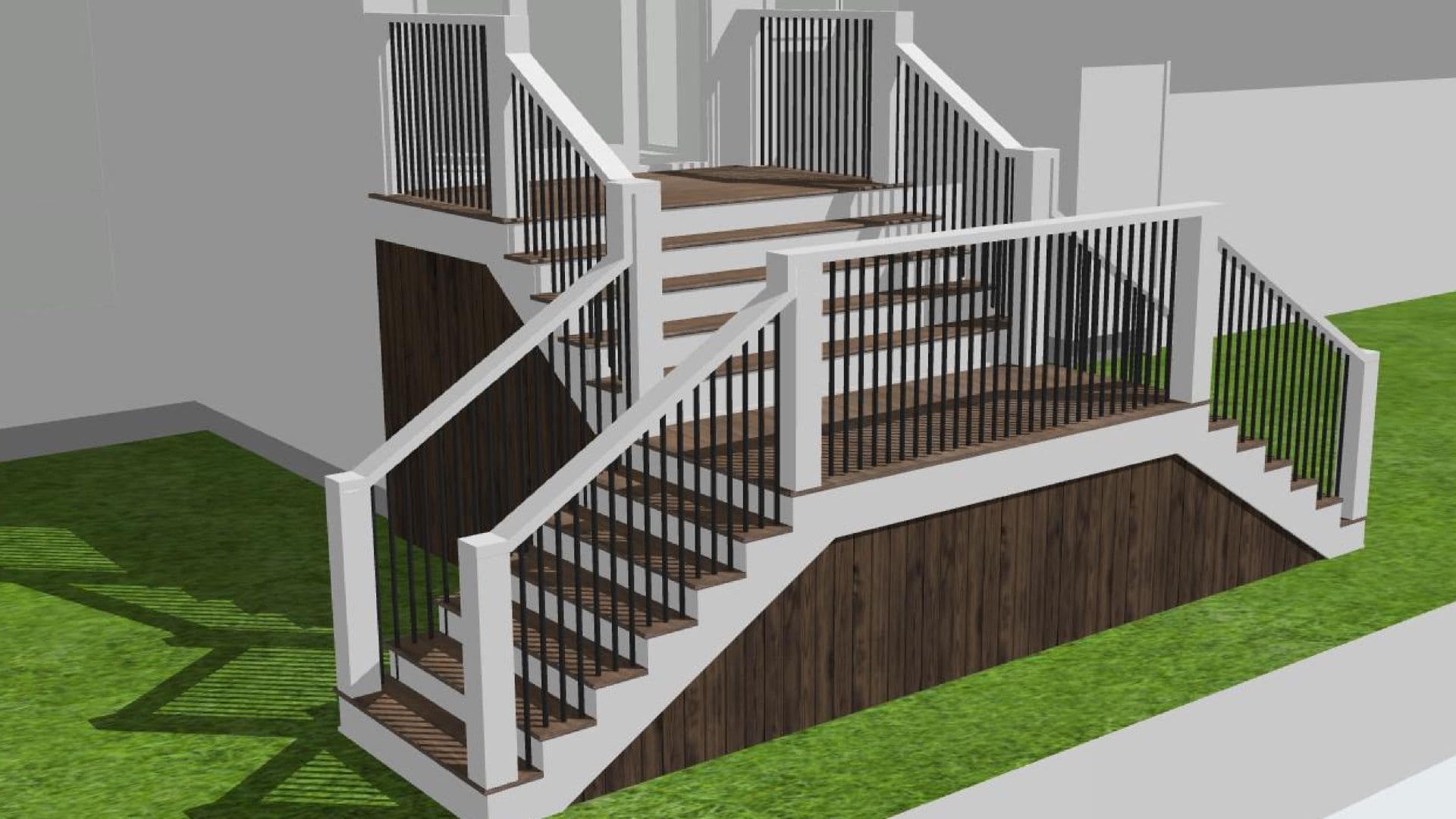 Stair design project: concept renderings and plans